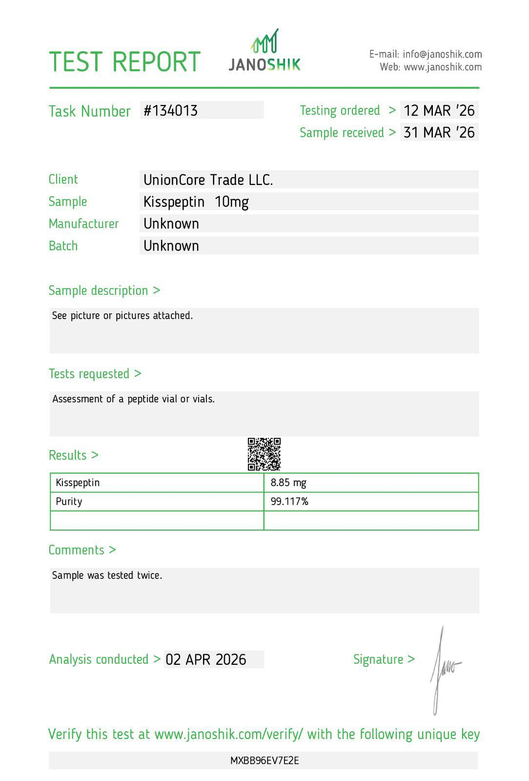 Kisspeptin-10 (5mg / 10mg)