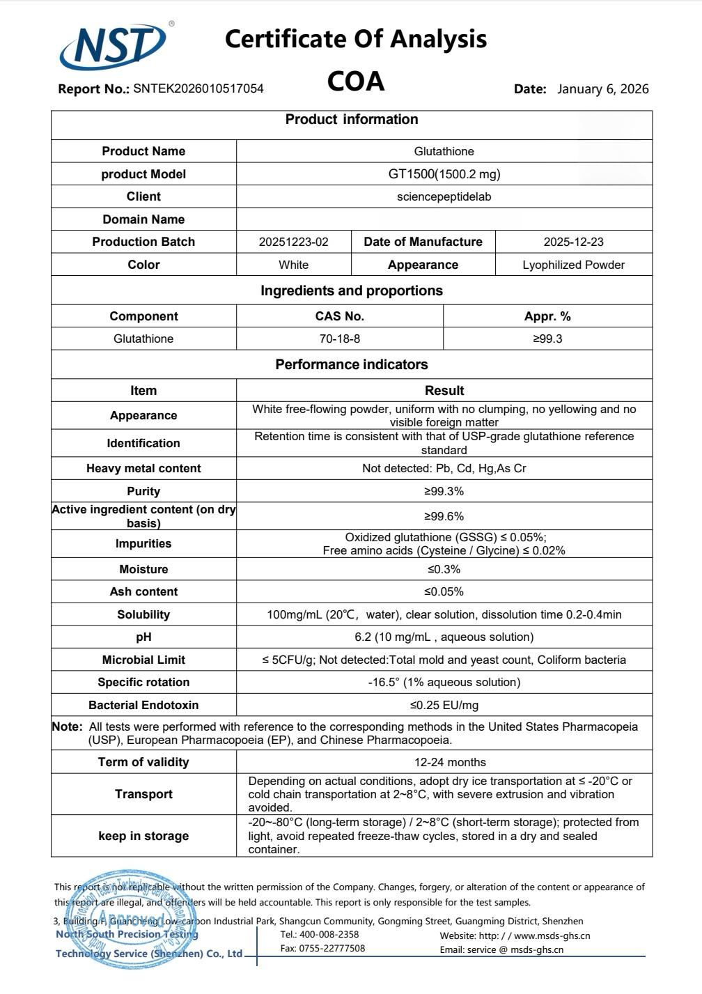 Glutathione 1500mg