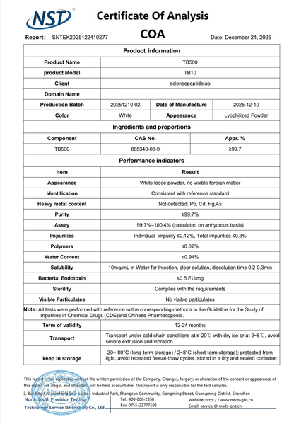 TB-500 Peptide (2mg/5mg / 10mg)