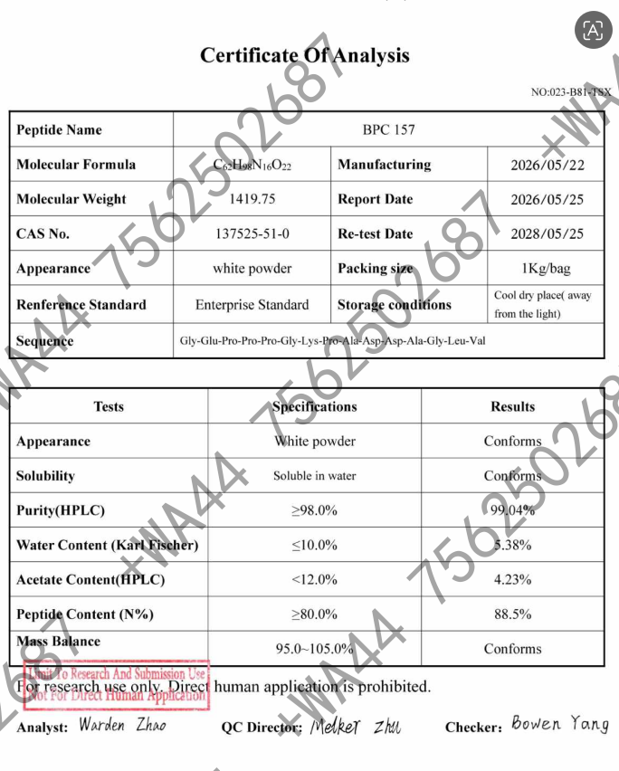 BPC-157 for Research ≥99% Purity with COA