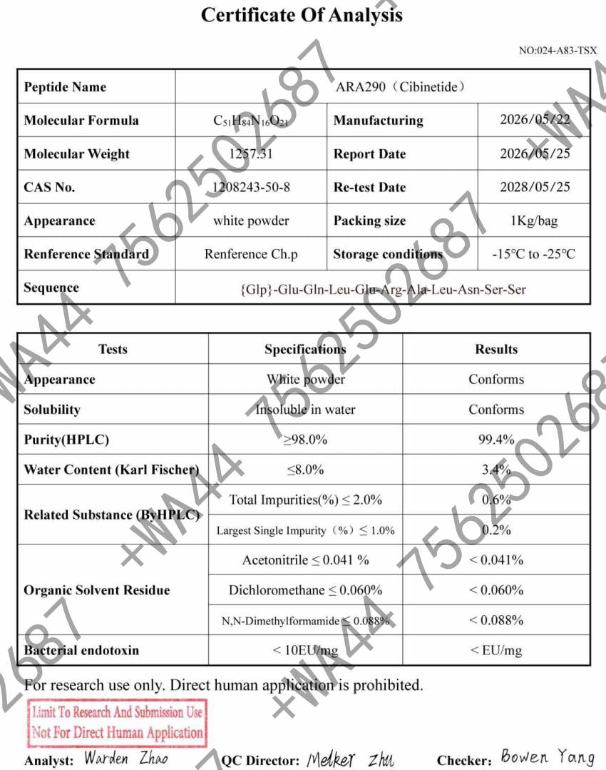 ARA-290 10mg for Research ≥99% Purity with COA