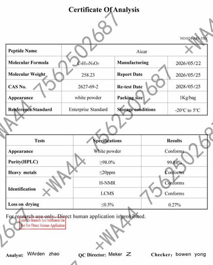AICAR 50mg for Research ≥99% Purity with COA