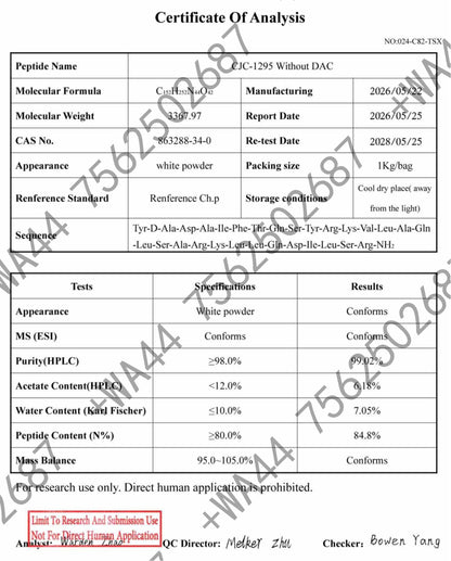 CJC-1295  without DAC for Research ≥99% Purity with COA