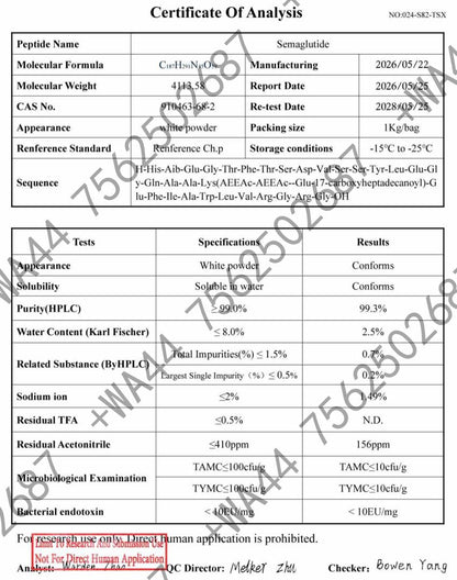 Semaglutide 5mg for Research ≥99% Purity with COA