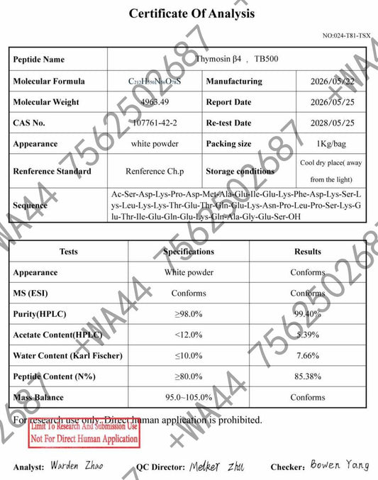 TB-500 for Research ≥99% Purity with COA