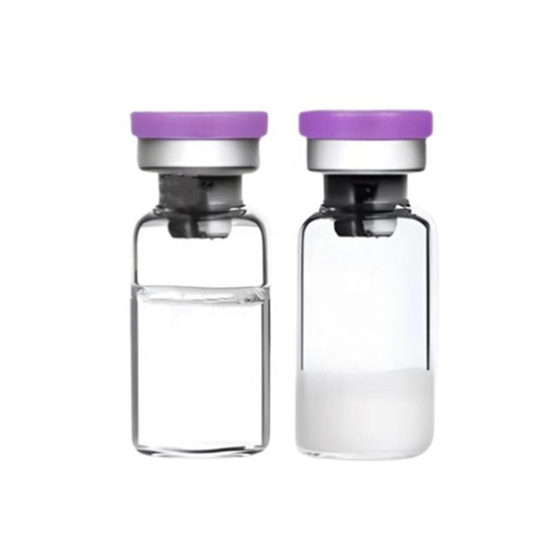 AOD9604 research vials before and after reconstitution