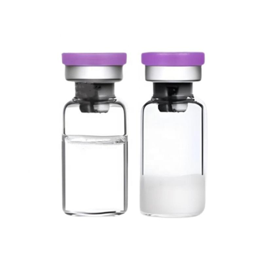 AOD9604 research vials before and after reconstitution