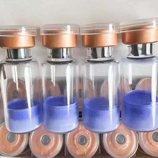 GHK-Cu blue powder in research vials