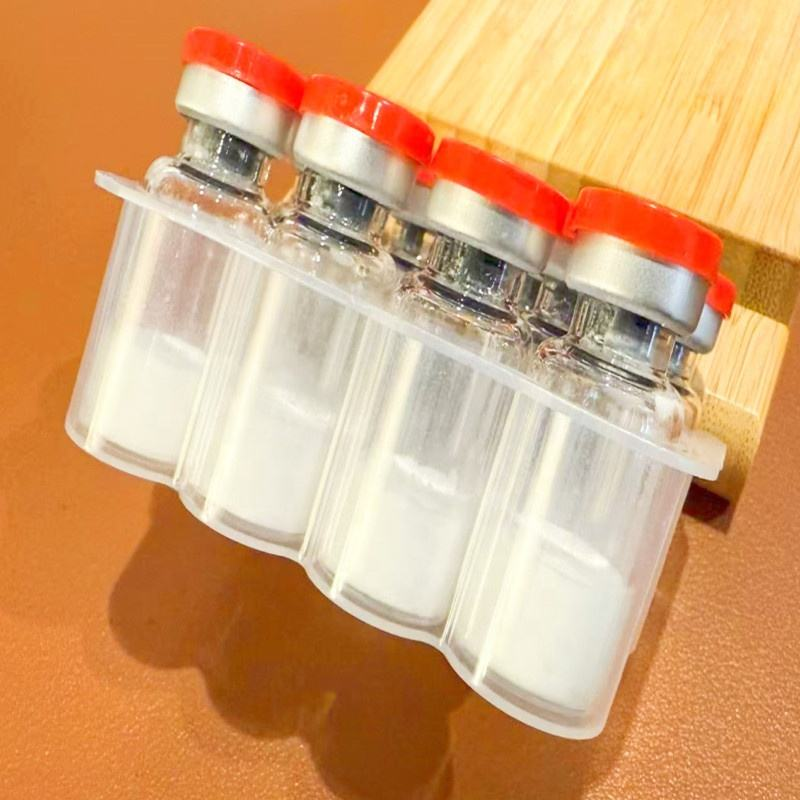 Retatrutide research vials with red caps