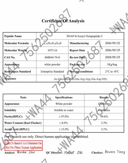 SNAP-8 10mg for Research ≥99% Purity with COA